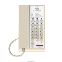 Téléphone fixe analogique filaire pour chambre d'hôtel, avec façade personnalisée, blanc ivoire premium, vente en gros