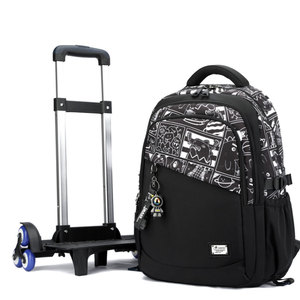 Custom Logo Trolley School Bag 18Inhces Six <strong>Wheels</strong> Rolling Convenient School <strong>Backpack</strong> Waterproof Student <strong>Backpack</strong> for Boys - Product Image 5