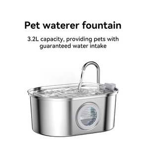 Advanced 3.2L umwelt freundlicher Edelstahl-Haustier brunnen Langlebiges mehr schicht iges Filtersystem Batterie-Wasser-Wasser-Zufuhr - Product Image 2
