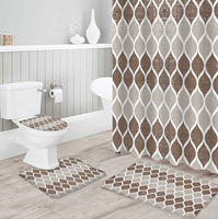 Einfache nordische Marokko Plaid Hotel Toiletten matte Gummi Backed Bade matten Teppiche Set Geometrische Super Absorbent Memory Foam Mat Set
