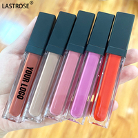 Brillant à lèvres personnalisé marque privée rouge à lèvres mat noir tubes de brillant à lèvres cosmétiques paillettes brillant à lèvres vente en gros en vrac
