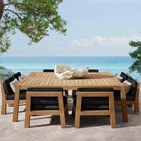 Ensemble de table à manger de luxe moderne et tendance, mobilier d'extérieur, ensemble de meubles de jardin, chaise de loisirs confortable et dossier haut