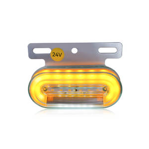 Luz Lateral LED Ámbar de 12V-24V 800LM 8W IP68 Impermeable para Autos, Tractores, Semirremolques y Autobuses, Repuesto Universal - Product Image 1
