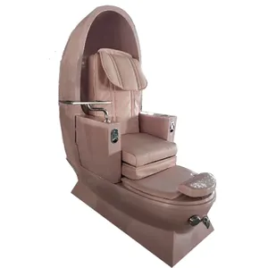 流行婴儿粉红色舒适足疗浴家具按摩足疗椅底座胶囊蛋形空间优质材料