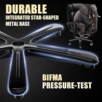 Chaise de bureau en silicone à roulettes, grande, robuste, pour bureau, chaise de bureau 400 LBS, grand dossier haut, en cuir PU, chaise d'ordinateur pour personnes corpulentes