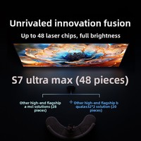 Projecteur Dangbei S7 Ultra Max 4K, compatible 3D, DLP, Android 11, home cinéma portable, haute luminosité, laser tricolore à faible émission de lumière bleue, garantie 3 ans