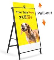 Afficheur LED vertical sur pied en aluminium haute luminosité pour publicité en magasin