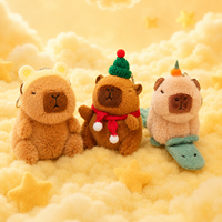 Porte-clés en peluche personnalisé Série Famille Capybara – 6 styles mignons, pendentif de sac animal de collection, jouet
