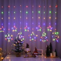 Guirnalda de Luces de Navidad de 3M con 100 LED, Cortina de Luces de Hadas Colgantes para Ventana, Luces LED de Navidad para Decoración de Habitaciones Circulares, Paredes y Fiestas