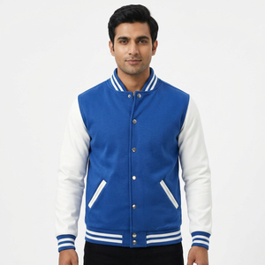 Chaqueta Varsity de Estilo Urbano para Hombre OEM, Diseño de Moda, Ajuste Cómodo, Cálida para Invierno, Manga Larga, Nueva Tela de Lana - Product Image 1