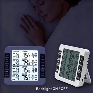 Không dây kỹ thuật số LCD đèn nền Tủ đông nhiệt độ 3 cảm biến âm thanh báo động cho trong nhà ngoài trời sử dụng nhà hộ gia đình Nhiệt kế - Product Image 3