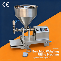 Machine de dosage et de remplissage semi-automatique à vis sans fin pour farine, café, épices, poudre sèche, eau, liquide, miel, jus, sauce, abordable