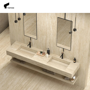 Tostone cao cấp chịu nhiệt travertine phòng tắm Countertop Vanity Bồn Rửa cho phòng tắm phòng khách biệt thự thiết kế trong nhà - Product Image 1