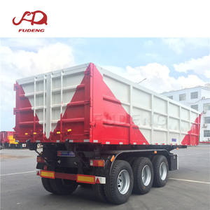 <span class=keywords><strong>Remorque</strong></span> de camion à benne basculante 45cbm d'occasion avec cylindre hydraulique 3 <span class=keywords><strong>essieux</strong></span> semi-<span class=keywords><strong>remorque</strong></span> à benne basculante arrière quadruple en acier - Product Image 4