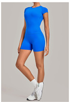 Combinaison moulante QIFA Summer 9 couleurs pour femme, short taille haute en nylon très élastique, effet push-up, idéale pour le yoga, la gym et l'entraînement, tenue de sport une pièce