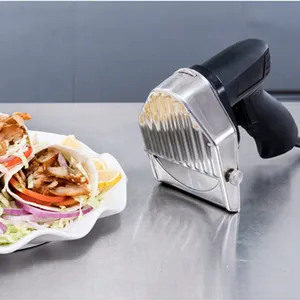 Döner kesme makinası kolay kesim shawarma kablosuz kebap bıçağı döküm manuel elektrikli 14 mm et dilimleyici motor motor giyotin hattı