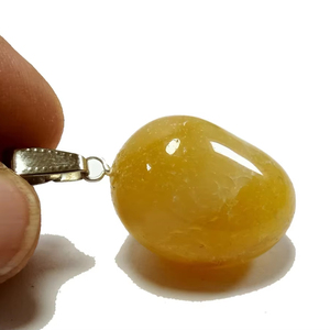 จี้หินซิทรีนสีเหลืองธรรมชาติสร้อยคอคริสตัลล้มลุกการรักษาเครื่องประดับอัญมณีขายส่งอินเดีย - Product Image 1