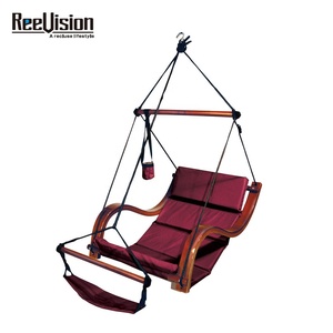 Hamac de chaise longue <span class=keywords><strong>suspendu</strong></span> au design scandinave de luxe avec accoudoirs en forme de S pour le salon ou la cour - Product Image 4
