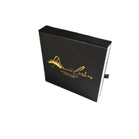 Boîte en carton rigide coulissante avec revêtement UV en feuille d'or de luxe pour le rangement des faux cils