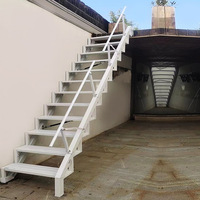 Escalier mural pliable sur mesure, multifonctionnel, dissimulé, intérieur, moderne, en alliage d'aluminium et acier au carbone