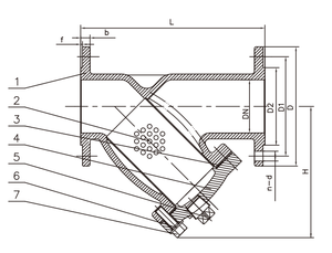 पाइप पाइप लाइन मलबे के लिए 24 इंच वी 4 4 फ्लंगेड वाई-स्ट्रैनर - Product Image 3