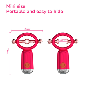 Penjepit Puting Bergetar yang Dapat Disesuaikan, Mainan Seks untuk Pasangan dan Wanita, Perlengkapan Bondage - Product Image 3