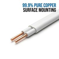 Câble plat multiconducteur gainé BVVB 2x1,5 2x2,5 3x1,5 3x2,5 mm² Câble d'alimentation rigide en cuivre à conducteurs parallèles jumeaux