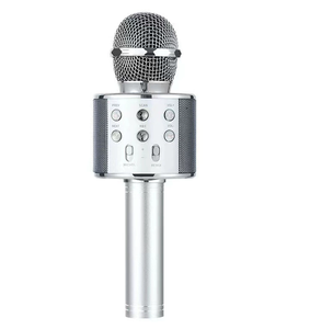 Xách tay màu xanh răng Karaoke Loa Mic <span class=keywords><strong>USB</strong></span> Thông tin liên lạc RGB LED chiếu sáng cao ngoài trời loa stereo Battery Powered nhựa - Product Image 4