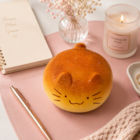 Mainan Pijat Bentuk Roti Kucing Lucu, Lembut, Empuk, PU, Pereda Stres, Mainan Fidget, Slow Rebound, Mainan Sensorik