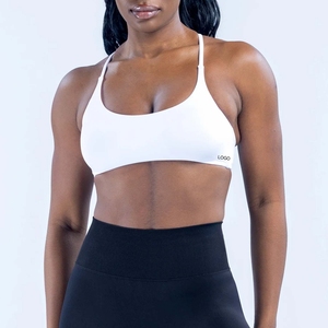 DFYN <span class=keywords><strong>Sujetador</strong></span> deportivo sexy <span class=keywords><strong>con</strong></span> espalda cruzada y diseño sin costuras, de alto soporte, tipo top de lujo para correr, entrenar y hacer ejercicio. - Product Image 4