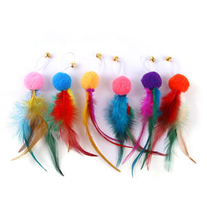 Têtes de rechange pour baguette à <span class=keywords><strong>chat</strong></span> DIY avec plumes de poisson volant, modèle de jouet canne à pêche B - Product Image 1