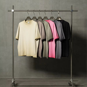 Camiseta de Hombre de Color Sólido para Uso Diario, 100% Algodón, Antiarrugas, Informal, Básica, de Manga Corta, Transpirable, Corte Regular, Ligera - Product Image 1