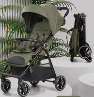 Chariot à bas prix pour bébé Poussette pour bébé pliable en un clic, légère et durable, avec pare-soleil et panier de rangement dans un cadre en tube de fer