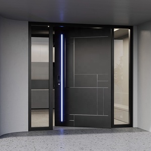 Custom porta principale Pivot esterno in acciaio inox Nigeria porte d'<span class=keywords><strong>ingresso</strong></span> ad alta sicurezza per la casa - Product Image 2