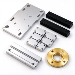 Pièces en aluminium usinées CNC OEM, services de fraisage et tournage sur mesure, plaque métallique anodisée, bloc à bride - Product Image 5