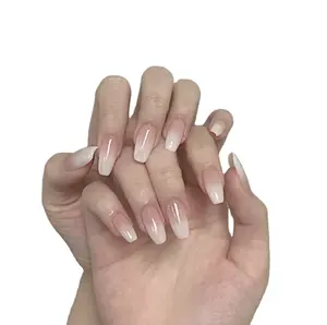 Vernis brillants pour ongles, produit de manucure, ongles artificiels, à pression en ballerine moyenne, vente en gros, pièces