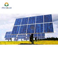 Système solaire personnalisé, Structure de pôle, montage PV, support solaire en acier galvanisé au sol