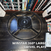 WINSTAR Plaque pivotante à 360 degrés au design moderne pour meuble et chaise de chambre à coucher