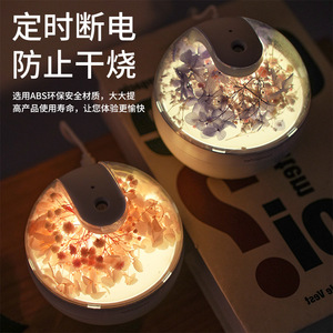 Ultrasonic <b>Humidifier</b> With Led Night Light Mini Desk Aromatherapy Diffuser For Bedroom Portable Usb Powered Less Than 0.5L - Product Image 1