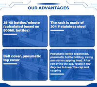 Machine de capsulage à bras oscillant pour ligne de production, avec servomoteur, personnalisation optionnelle, détection et retrait des couvercles manquants