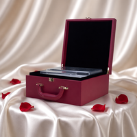 Boîte cadeau en bois de luxe personnalisée avec doublure en velours, couvercle magnétique, pour bijoux, bagues, montres, colliers, boucles d'oreilles, bracelets, emballage et présentation, vente en gros