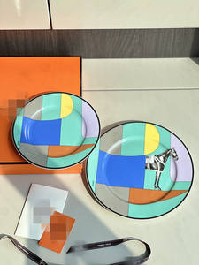 Service de table en céramique de style nordique, 4 pièces, nouvelle décoration d'intérieur, vaisselle en porcelaine, assiettes à dîner et assiettes de présentation - Product Image 4