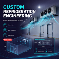 Op maat gemaakte grote koudeopslagruimte met PU-isolatie, modulaire koudeopslagloods, Copeland compressor koelcel