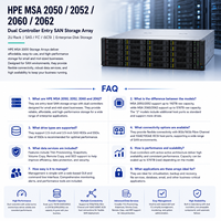 HPE MSA 2050 2052 2060 2062 – Nouvelle unité de stockage SAN d'entrée de gamme à double contrôleur, format 2U pour rack, compatible SAS, FC, iSCSI, pour entreprises