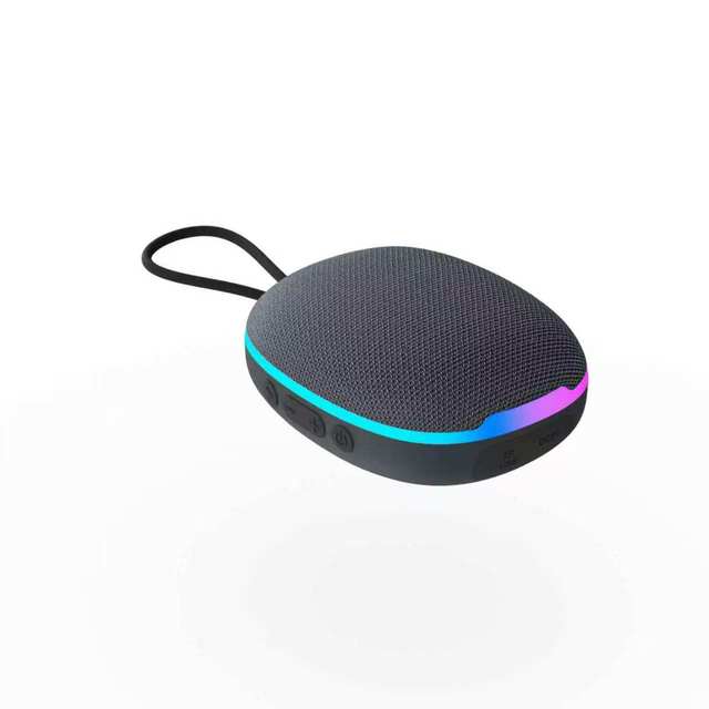 Portable Fabric Art Mini Wireless BT Speaker Round Shape Stereo Sound Box BT Music Speaker Outdoor Speaker