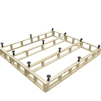 Ensemble de meubles de chambre à coucher modernes et écologiques : Lit en bois Queen/King-size avec base extensible, matelas pliable et rangement en mélamine