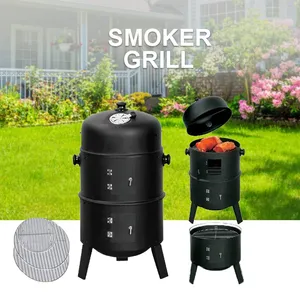 Nouvel arrivage : <span class=keywords><strong>Barbecue</strong></span> fumoir à charbon de bois 3-en-1 sans fumée, modèle tour verticale à 3 niveaux - Product Image 6