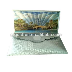 Sobre de lámina de oro de Palma de Dubái Atlántica, tarjeta de invitación elegante y regalo de boda, regalos novedosos - Product Image 2