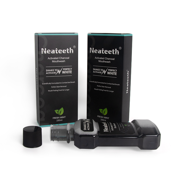 Свежий дышащий без спирта 250 мл бутылка натуральный активированный уголь отбеливание зубов жидкость для полоскания рта оптом