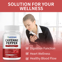Capsules d'extrait de graines de piment de Cayenne Halal Springland OEM – Complément cardiaque en vrac – Capsules de piment de Cayenne jaune séché et rouge